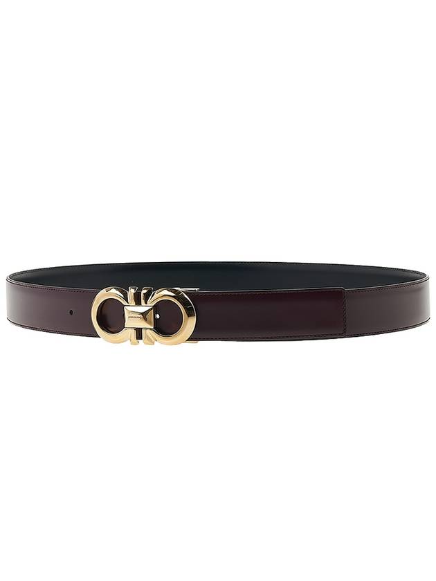 Ferragamo Men's Reversible Gancini Belt 67 0320 DARK BAROLO 0770938 - SALVATORE FERRAGAMO - BALAAN 5