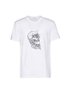 Skull Print Short Sleeve T-Shirt White - ALEXANDER MCQUEEN - BALAAN 1