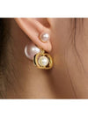 Dior Tribales Earrings Gold Finish Metal Pale Pink - DIOR - BALAAN 5