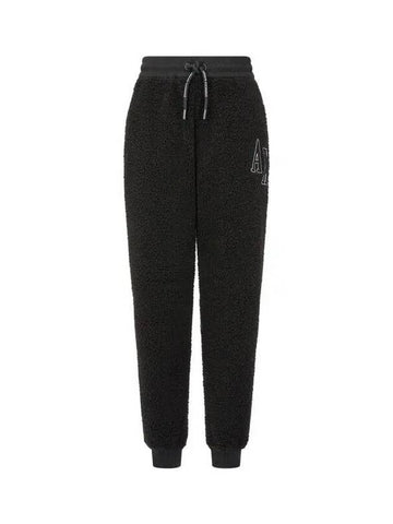 Women s Logo Patch Fleece Jogger Pants Black 270041 - ARMANI EXCHANGE - BALAAN 1