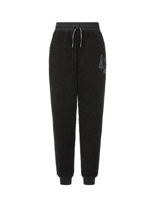 Women s Logo Patch Fleece Jogger Pants Black 270041 - ARMANI EXCHANGE - BALAAN 1