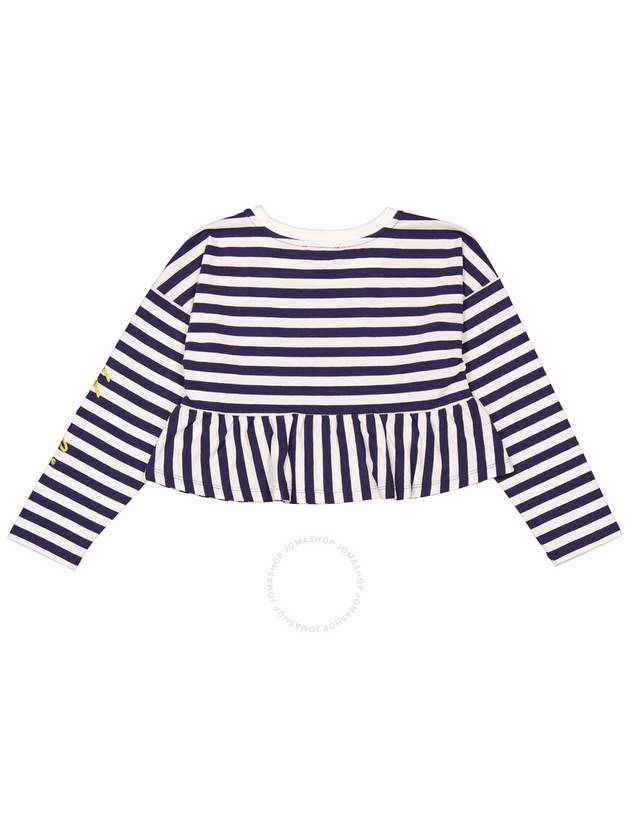 Moschino Girls Teddy Stripe Print Long Sleeve Peplum Top, Size 8Y - MOSCHINO - BALAAN 2