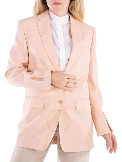 Women's Tailored Single Breasted Blazer Jacket Pink - BURBERRY - BALAAN 2