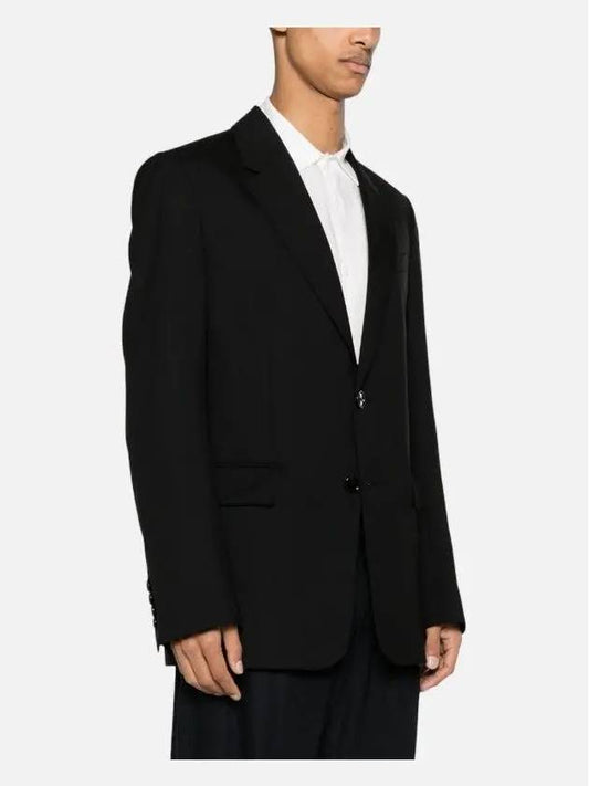 Two Button Wool Blazer Jacket Black - AMI - BALAAN 2