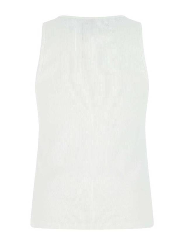 Slim Fit Stretch Cotton Sleeveless White - BOTTEGA VENETA - BALAAN 3