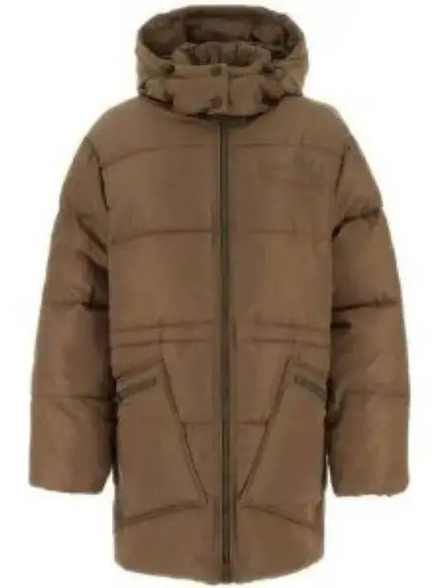 Oversized Tech Puffer Midi Padding Brown - GANNI - BALAAN 2