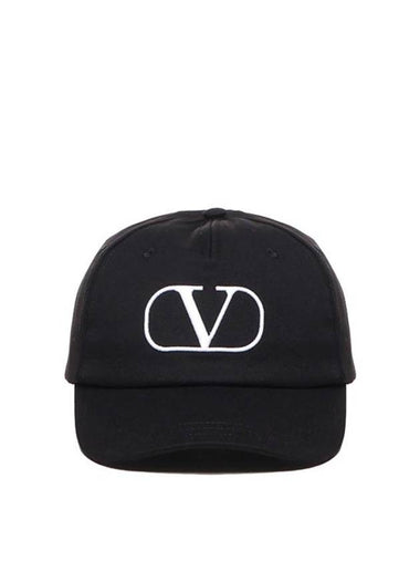 V Logo Ball Cap Black - VALENTINO - BALAAN 1