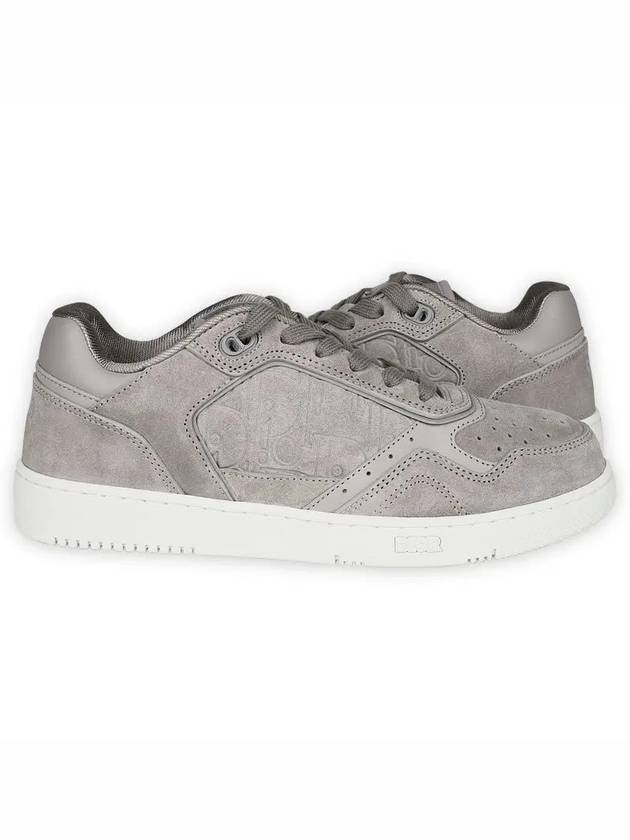 Elegant Suede Low Top Sneakers Grey - DIOR - BALAAN 3