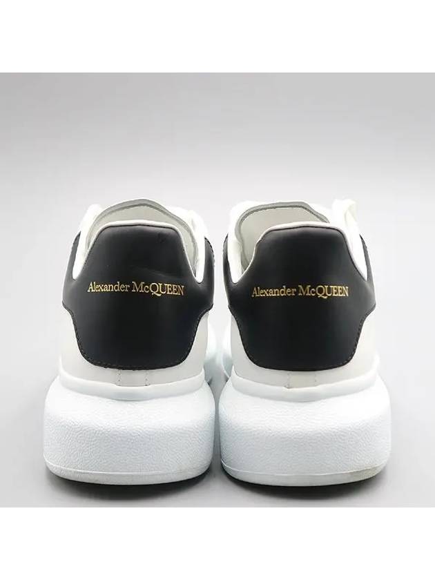 553680 White Leather Black Tab Oversole Men s Sneakers 40 265MM - ALEXANDER MCQUEEN - BALAAN 5