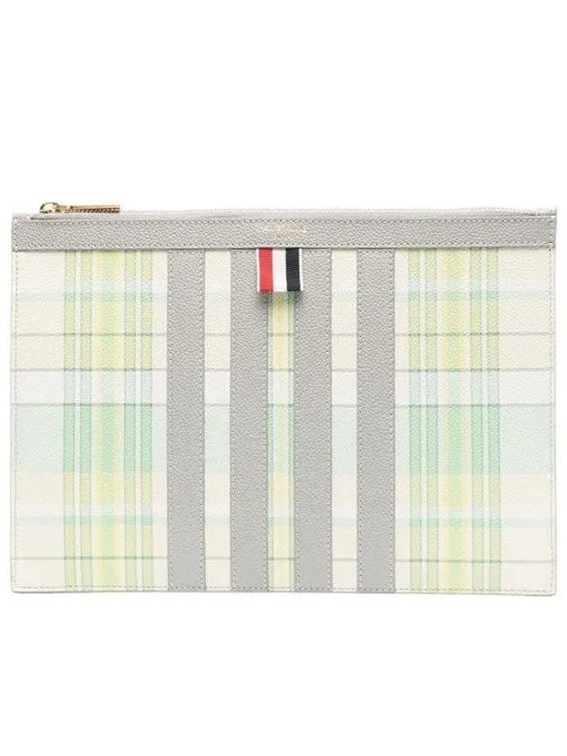 Plaid check print clutch bag MAC114AL0041 - THOM BROWNE - BALAAN 2