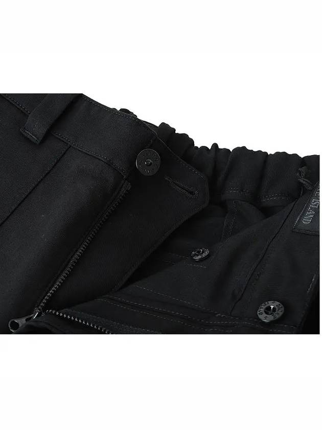 Ghost Piece Gabardine Fatigue Straight Pants Black - STONE ISLAND - BALAAN 4