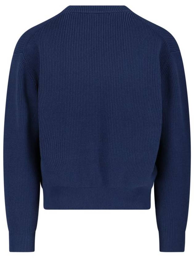 Bold Fox Head Patch Comfort Knit Top Navy - MAISON KITSUNE - BALAAN 3