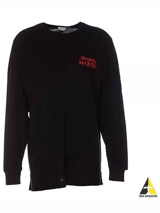 Logo Print Sweatshirt Black - ALEXANDER MCQUEEN - BALAAN 2