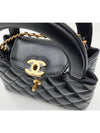 Mini Shiny Crumpled Calfskin Gold Metal Black - CHANEL - BALAAN 9