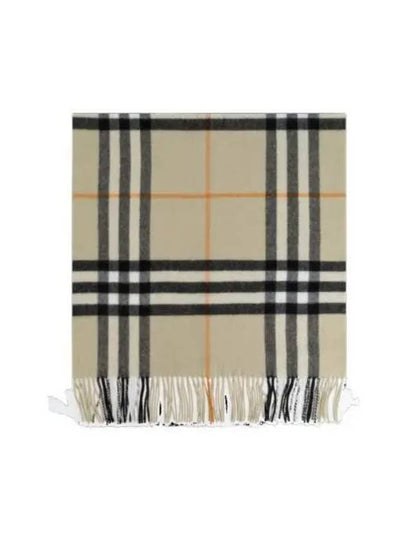 Wide Check Cashmere Scarf Beige - BURBERRY - BALAAN 2