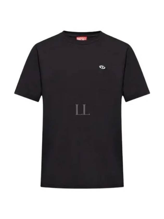 T Just Doval PJ Oval D Patch Short Sleeve T Shirt Black - DIESEL - BALAAN 2