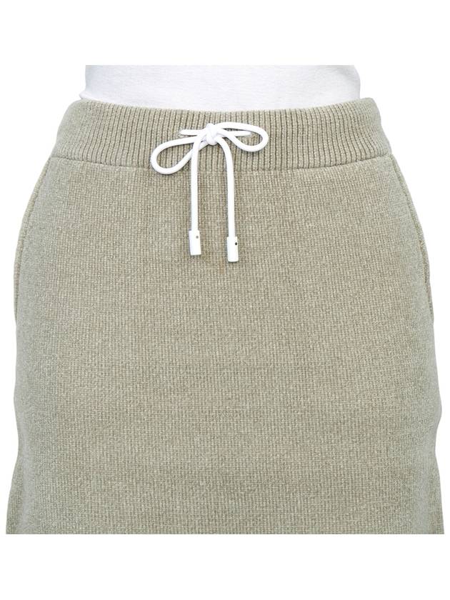 Contrast Hem Chenille Mini A-Line Skirt Beige - JW ANDERSON - BALAAN 8