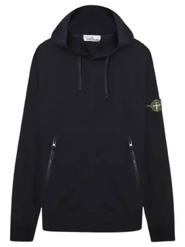 Cotton Waffen Patch Hoodie Black - STONE ISLAND - BALAAN 2