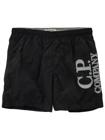 Kids Logo Short Pants Black 16CKBW033B 00L3C00 999 - CP COMPANY - BALAAN 1