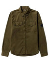 Lens Wappen Gabardine Overshirt Zip Up Jacket Ivy Green - CP COMPANY - BALAAN 2