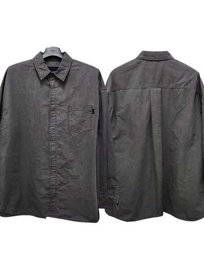 Dyed Taffeta Long Sleeve Shirt Grey - JUUN.J - BALAAN 2