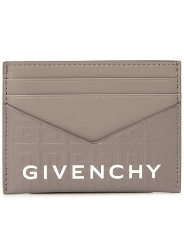 Logo G Cut 4G Card Wallet Grey - GIVENCHY - BALAAN 1