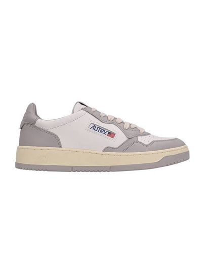 Men's Medalist Low Leather Sneakers Grey White - AUTRY - BALAAN 2