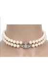 Graziella Pearl Choker Necklace Silver - VIVIENNE WESTWOOD - BALAAN 2