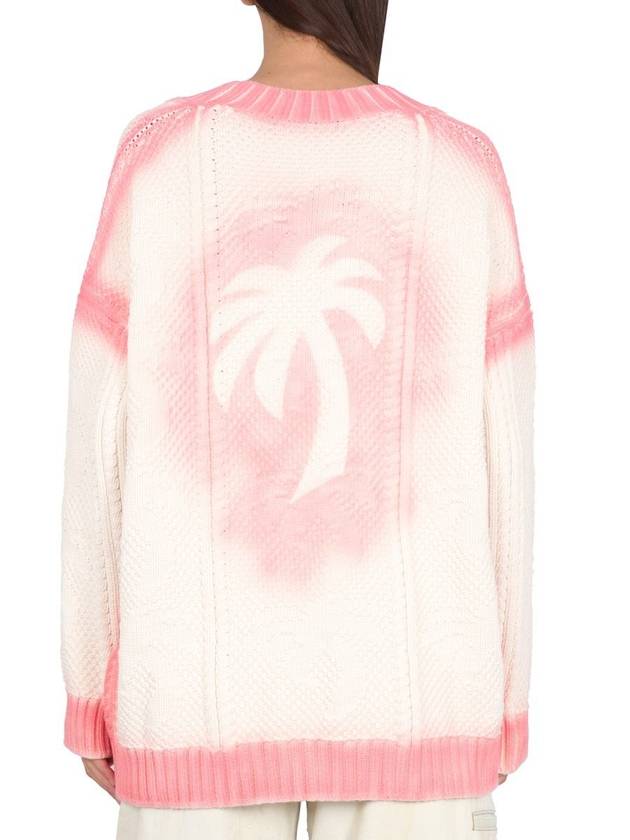 Sweater PWHB017 S23KNI0010330 WHITE - PALM ANGELS - BALAAN 4