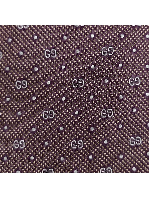 GG Dot Pattern Silk Tie Purple - GUCCI - BALAAN 4