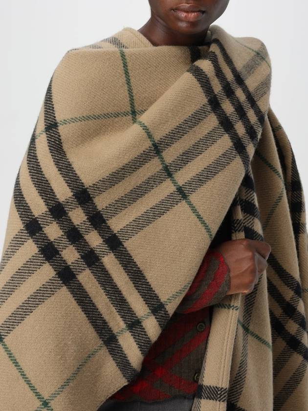 Check Wool Cashmere Cape Beige - BURBERRY - BALAAN 6