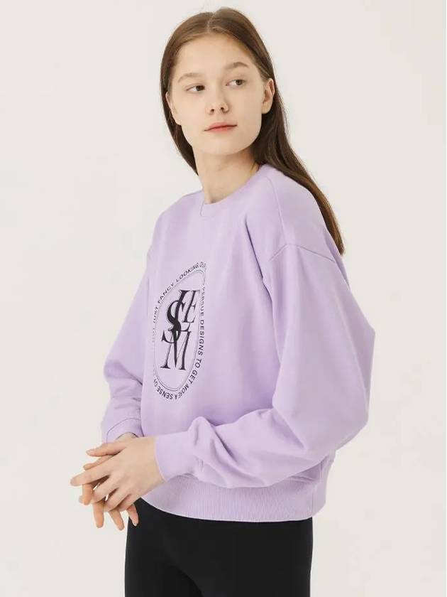 LESM Two Lines Logo Sweatshirt Lavender - LE SOLEIL MATINEE - BALAAN 3