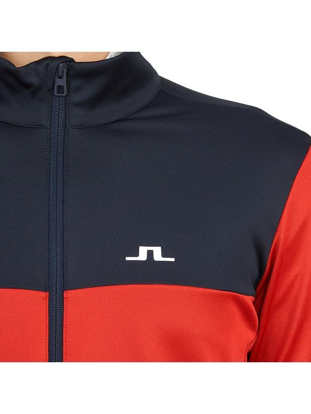 Banks Mid Layer Zip-Up Jacket Red - J.LINDEBERG - BALAAN 11