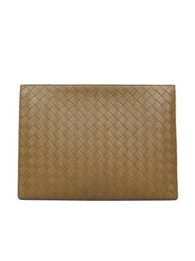 603432 Brown Color Wild Classic Woven Document Case Clutch - BOTTEGA VENETA - BALAAN 3