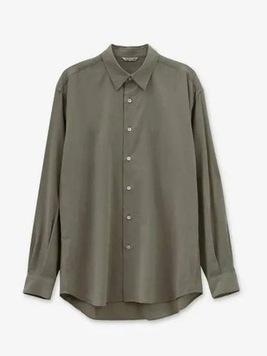 Hard Twist Biella Shirt Light Khaki A23SS02WVLIKH - AURALEE - BALAAN 1