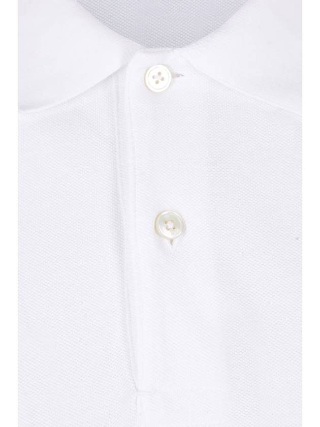 Men's Classic Tennis Short Sleeve Polo Shirt White - TOM FORD - BALAAN 5