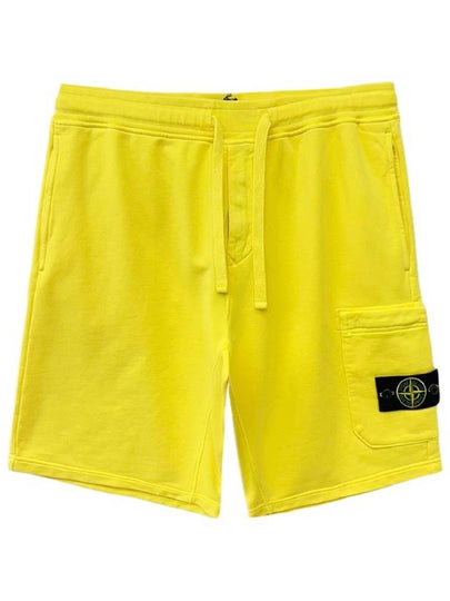 Men's Wappen Patch Bermuda Shorts Melon Lime - STONE ISLAND - BALAAN 2