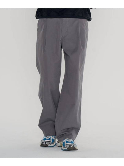 Wide Chino Pants Grey - INTERSECTION - BALAAN 2