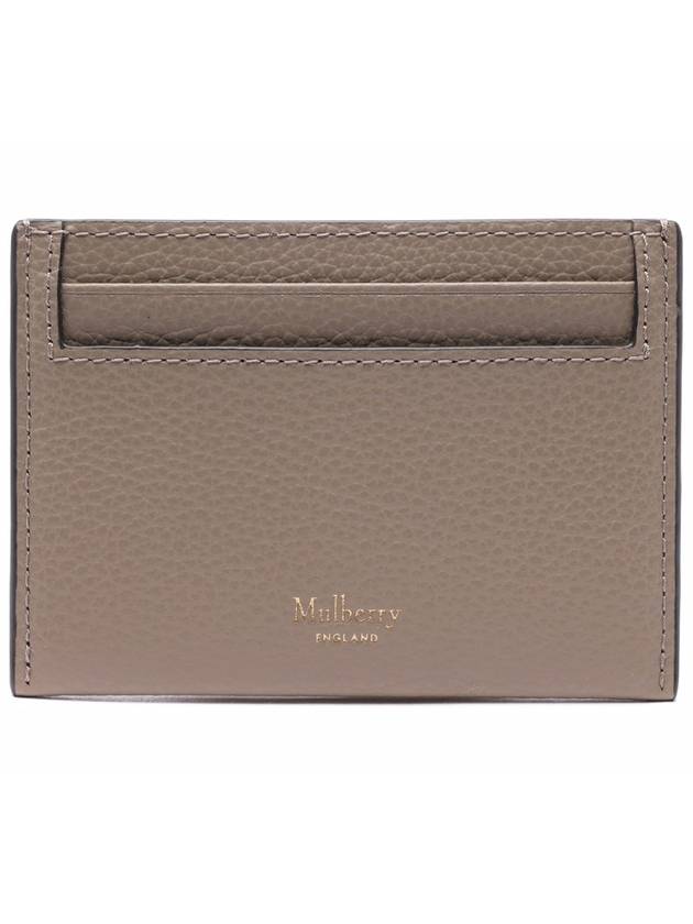 Continental Classic Small Grain Leather Card Wallet Solid Grey - MULBERRY - BALAAN 5