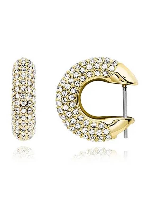 Dextera Hoop Earrings Gold - SWAROVSKI - BALAAN 3