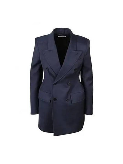 Hourglass Double Breasted Blazer Jacket Navy - BALENCIAGA - BALAAN 2