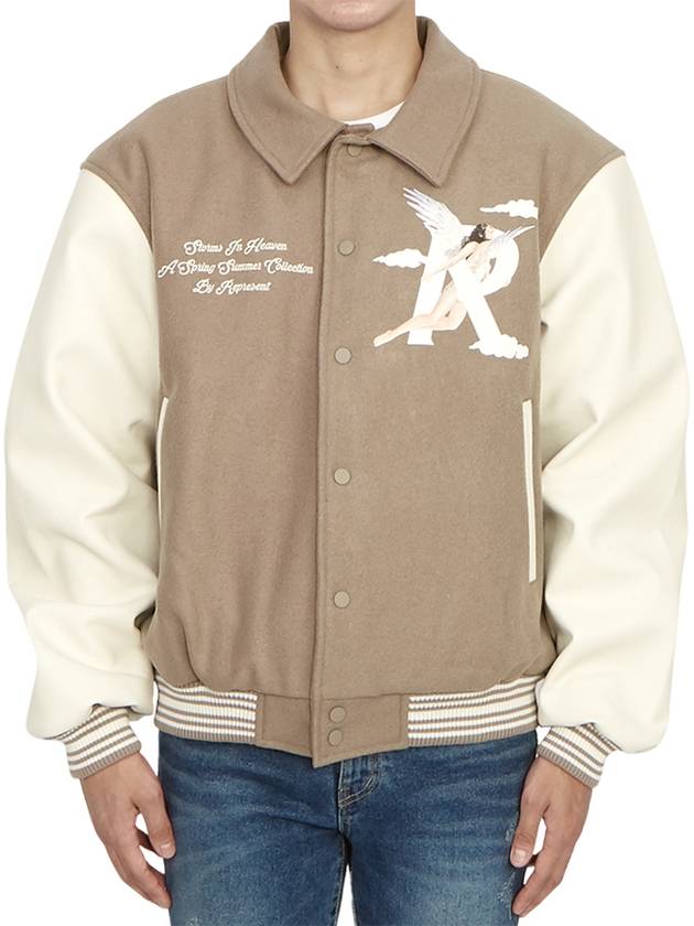 Storms In Heaven Varsity Jacket Mushroom - REPRESENT - BALAAN 2