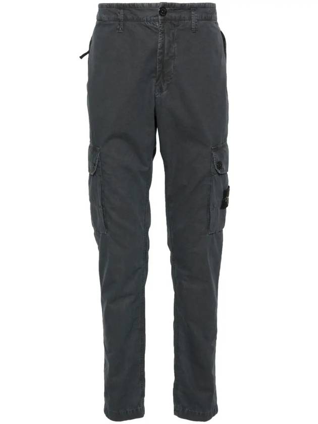 Wappen Patch Old Treatment Slim Fit Cargo Straight Pants Charcoal - STONE ISLAND - BALAAN 2