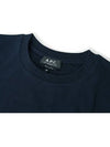 Men's VPC Logo Print Crew Neck Sweatshirt Navy - A.P.C. - BALAAN 4