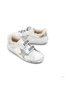 Glitter Old School Silver Tab Low Top Sneakers White - GOLDEN GOOSE - BALAAN 2