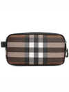 Check Print Beauty Case Brown - BURBERRY - BALAAN 5