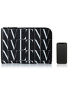 Timeless VLTN Logo Clutch Bag Black - VALENTINO - BALAAN 7