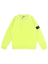 Wappen Patch Crew Neck Sweatshirt Neon Yellow - STONE ISLAND - BALAAN 2