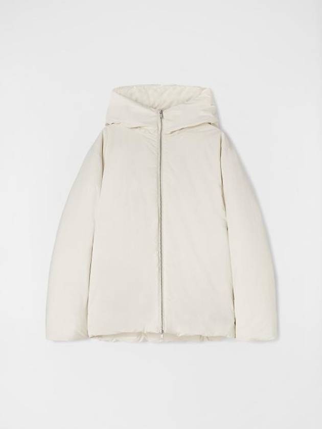 Zipper Hood Padded Down Jacket White - JIL SANDER - BALAAN 2