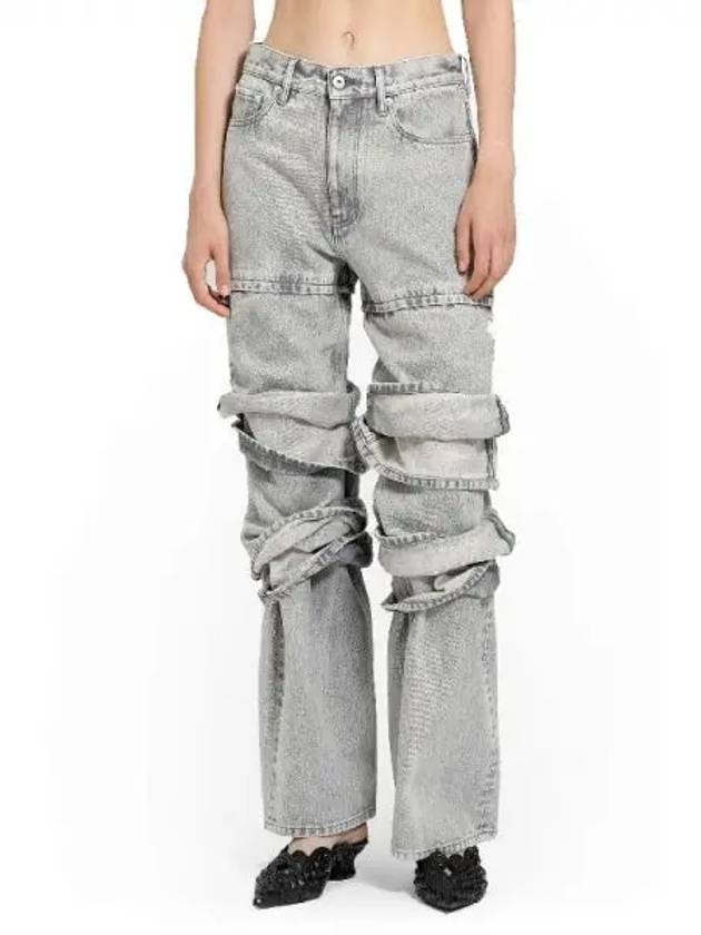 Y PROJECT Drape Cuff Biker Denim Pants - Y/PROJECT - BALAAN 1